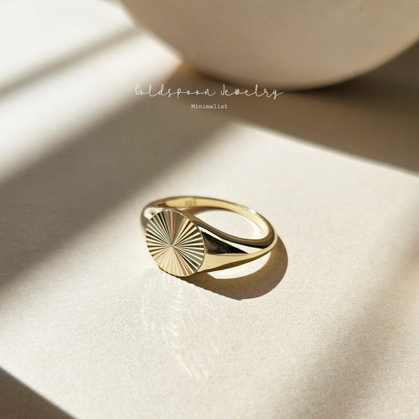 ROSEMARY RING - RISING SUN SIGNET RING