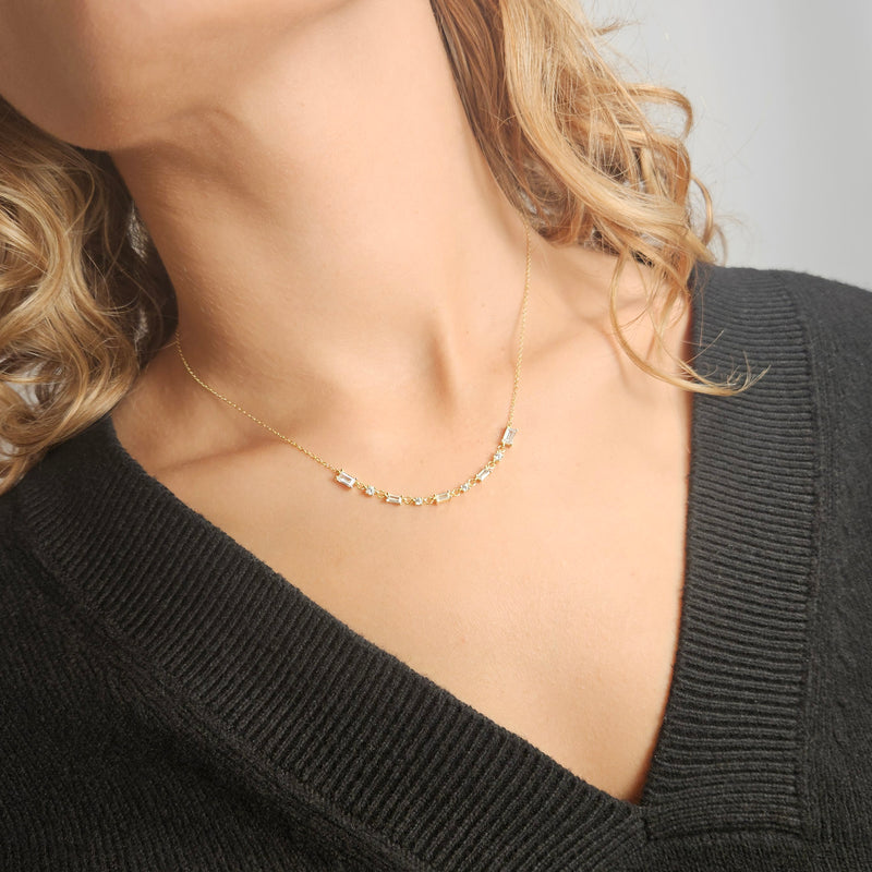 SEVYN NECKLACE - MULTI CRYSTAL DANITY NECKLACE