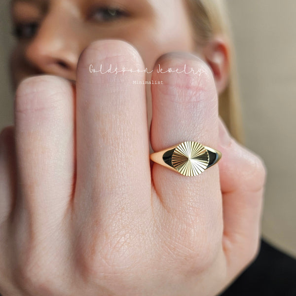 ROSEMARY RING - RISING SUN SIGNET RING