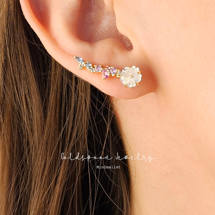NINA EAR CLIMBER - DAINTY EAR CLIMBER
